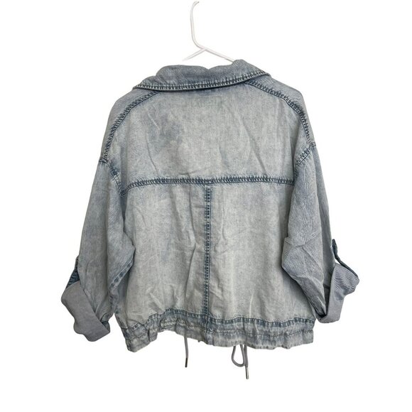 Blank NYC Oversized Denim Chambray Shirt Jacket  Size Small - Picture 7 of 8